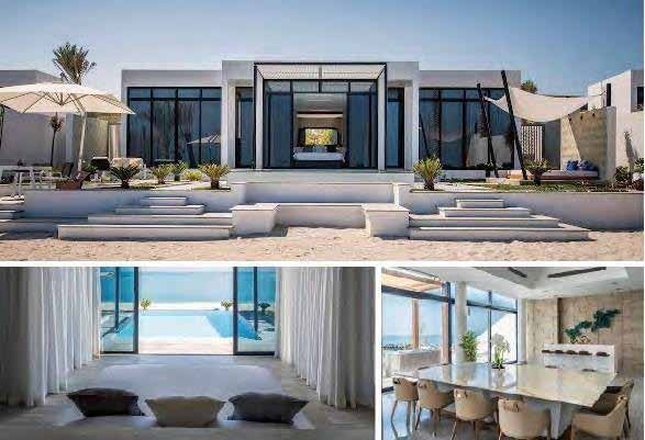 Beachfront villas